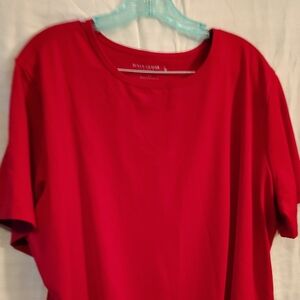 Susan Graver Liquid Knit Red Top